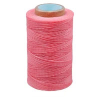 leather sewing waxed thread 284yards hand stitching thread waxed sewing line shoe repairing pink for leather bookbinding craft