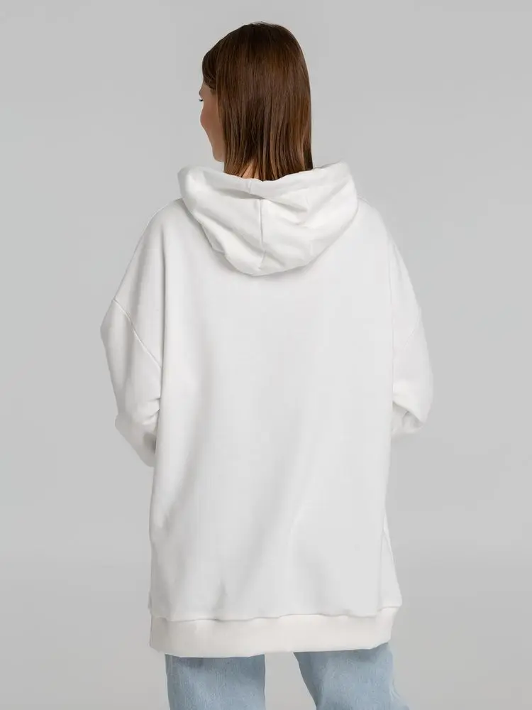 Худи оверсайз Покажи мне свою душу молочно-белое размер XS/S