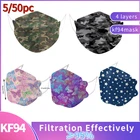 Черные маски kf94с принтом бабочки, маски для женщин и мужчин, 4-слойная модная маска для лица, маска, 550 шт.