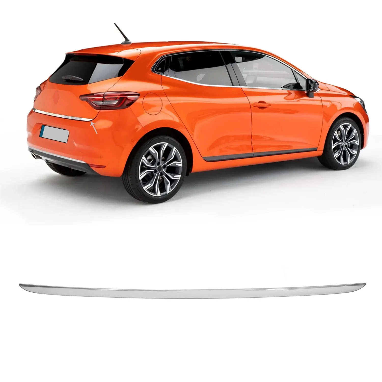 

Хромированная нижняя отделка багажа Renault Clio 5 из нержавеющей стали (2019-)