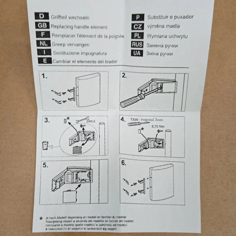 Ремкомплект ручки для холодильника Liebherr (Либхер) подходит любых ручек