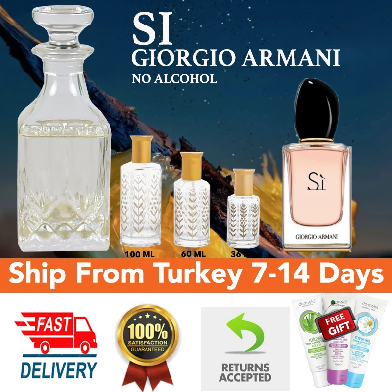 

Концентрат мускусного масла для духов Giorgio Armani Si, масло без спирта, аромат Attar, быстрая доставка из Турции-istl
