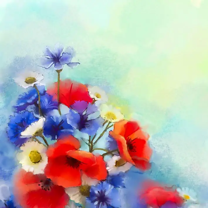 Занавеска для душа с цветами мака 65-73f ромашки весенний Цветочный сезон Природа