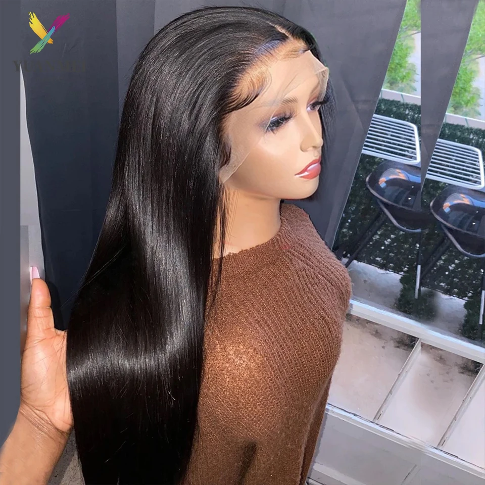 Bone Straight 13x4 Lace Frontal Wig 250 Density 4x4 Lace Closure Wig Brazilian 30 Inch Lace Front Human Hair Wigs For Women