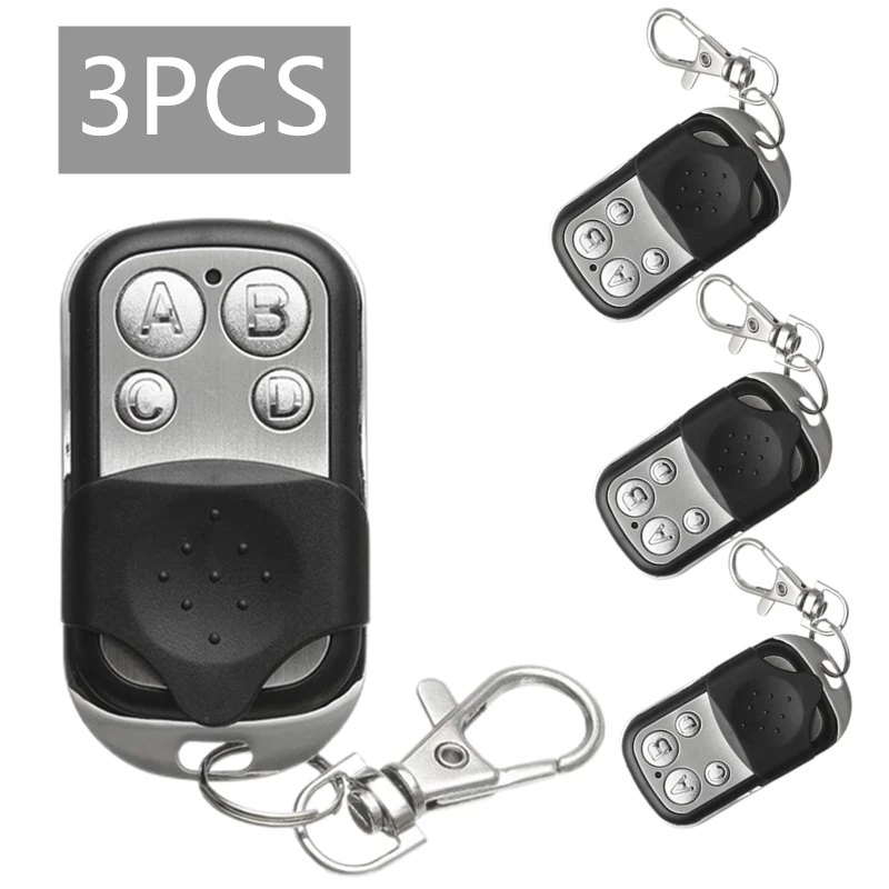 

3Pcs Brand New Car Door Remote 433Mhz 4 Channel Remote Control Use All 433Mhz Fixed Code Key Chains for Car Home And Garage