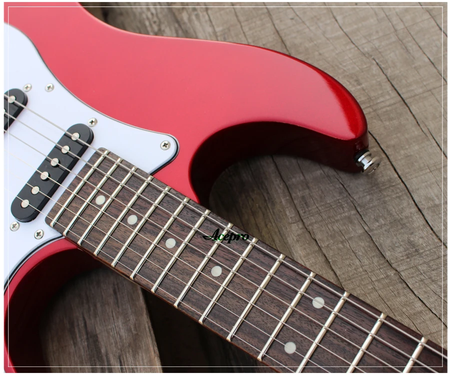 В наличии Acepro красный металлик Электрогитары в комплекте 2 вещи корпус из