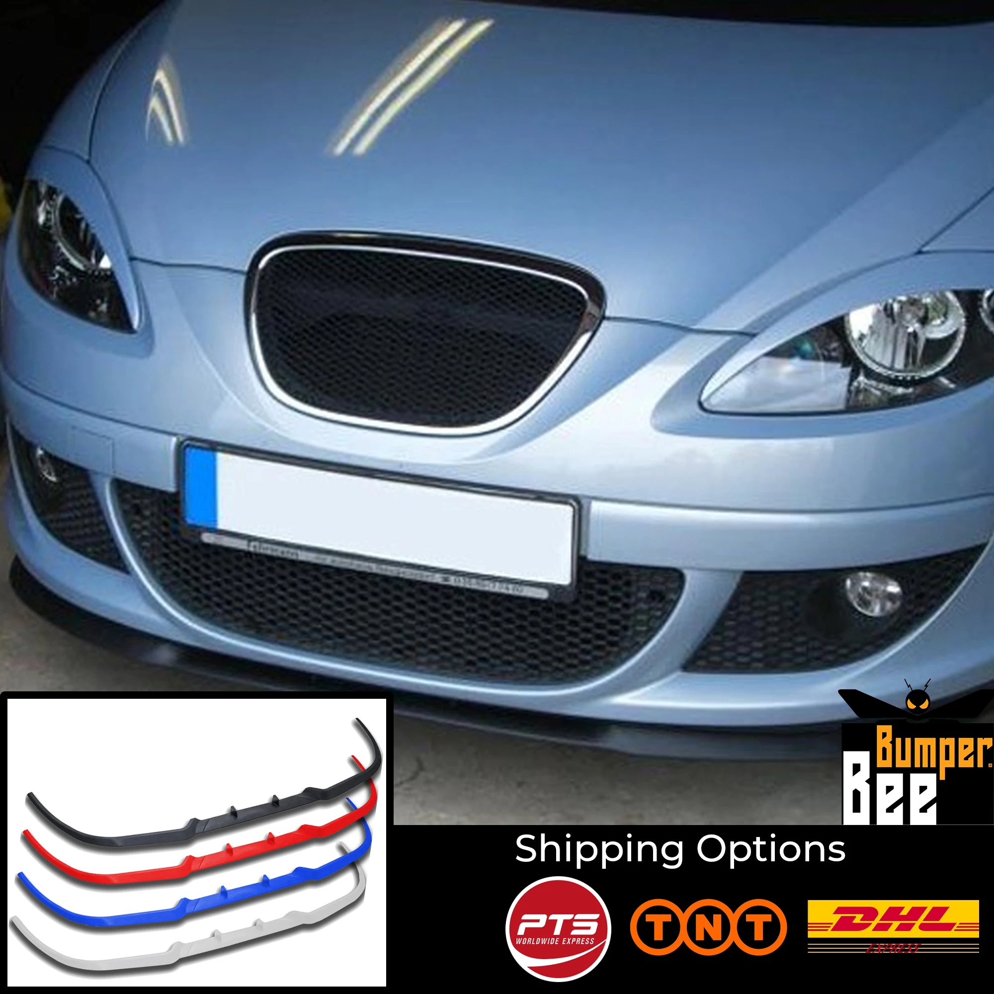 

For SEAT ALTEA CUPRA R FRONT SPOILER BUMPER LIP Euro Spoiler Lip Universal 3 pcs Body Kit