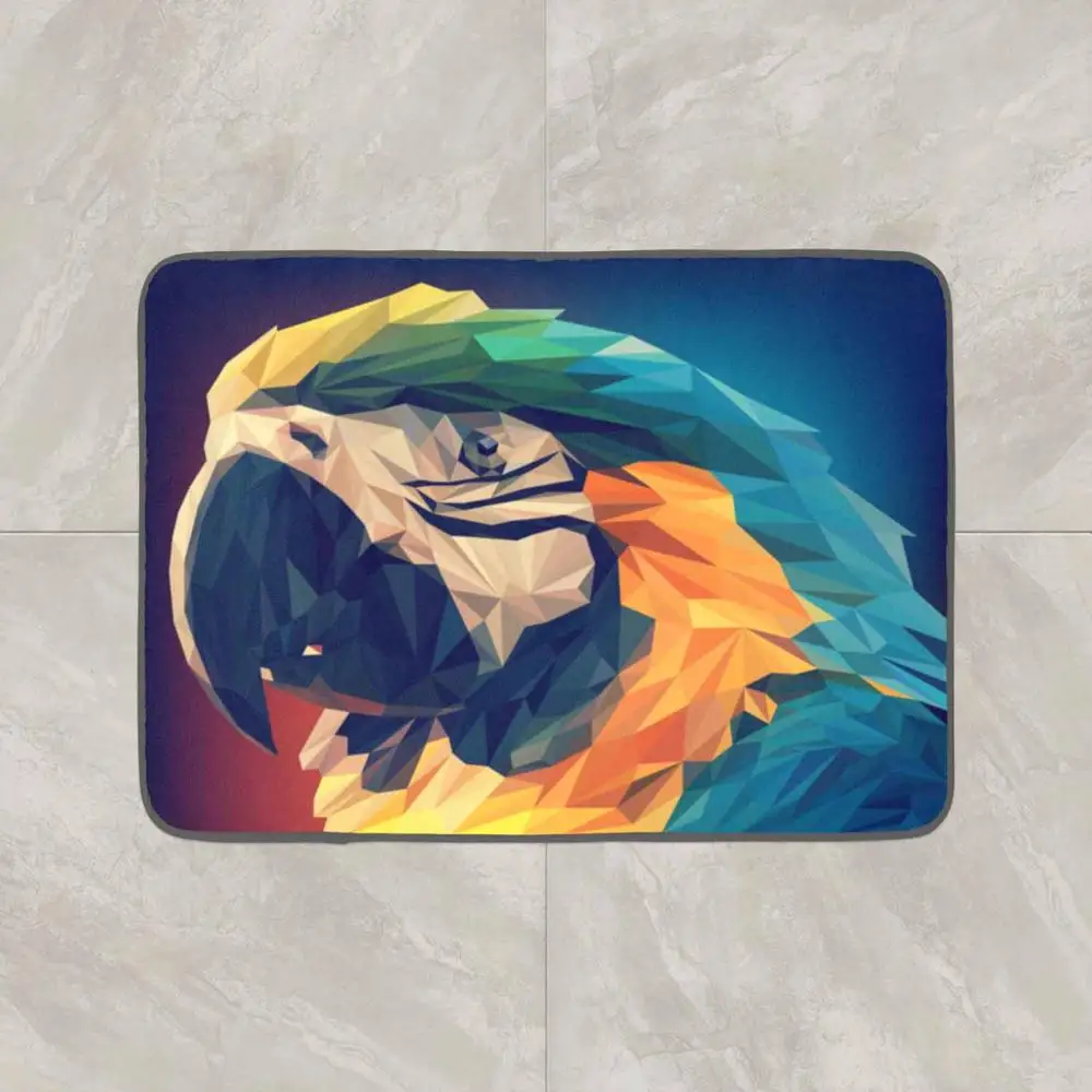 

Else Tropical Blue Yellow Green Parrot 3d Pattern Print Anti Slip Decorative Floor Door Mat Home Entryway Livingroom