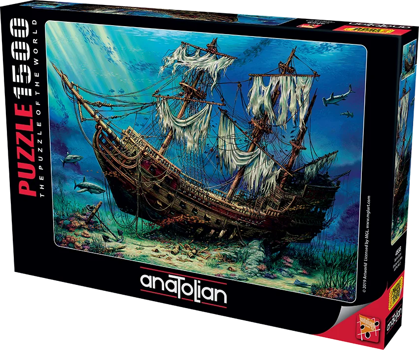 

Sunken Ship 1500 Piece Jigsaw Puzzle Paper Jigsaw Puzzle Educational Akıl Intelligence Game Holiday Decoration Table Gift 85x60 Cm horizontal