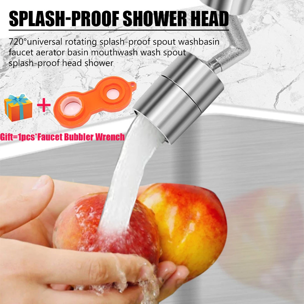 

Universal Splash Faucet Spray Head 720 Degree Rotating Tap Filter Water Bubbler Faucet Aerator Kitchen Bathroom Faucet Nozzle