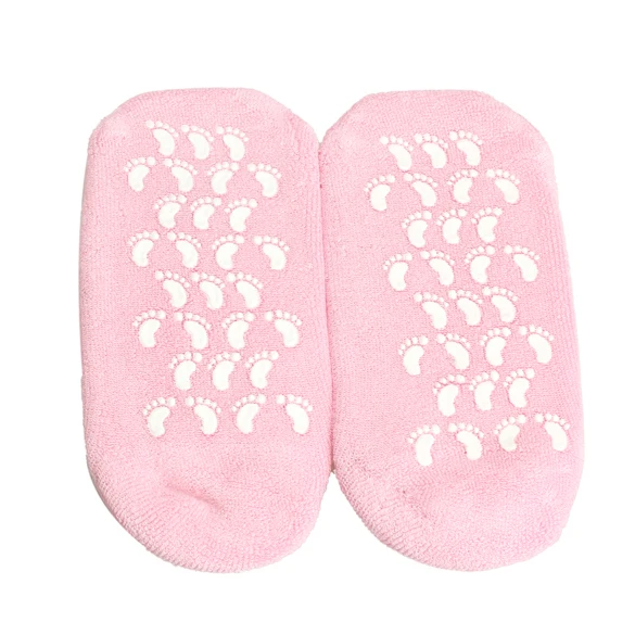 pink 2 шт. носки розовые увлажняющие смягчают ремонт треснутых ног для кожи рук Лечение гелевые спа-носки Уход за ногами растягивающийся Уход за ногами - Цвет: pink