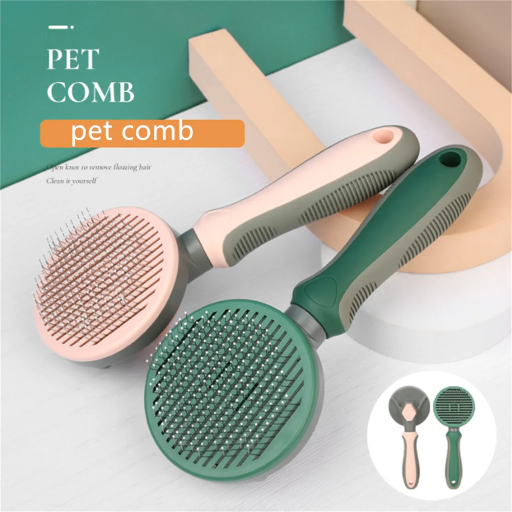 Cat Brush Pet Needle Comb Hair Removes Dog Grooming Cleaner Beauty Slicker Tangled Massages Particle Supplies Automatic Trimmer