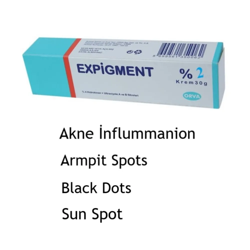 

Expigment Cream %2 Solar Spot Acne Inflammation Acne Blackhead Underarm Lekelerinde And Skin Treatment