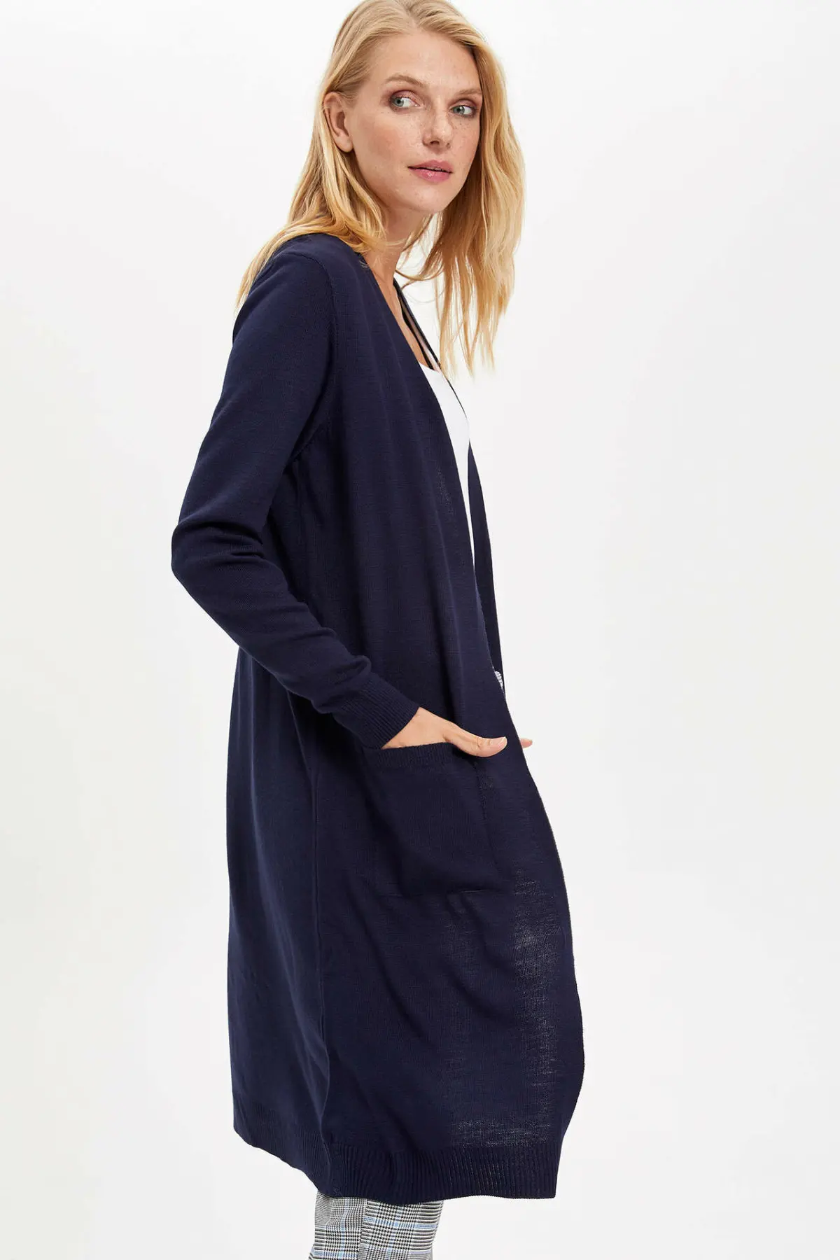 DeFacto женский модный вязаный кардиган повседневный простой Повседневный свитер