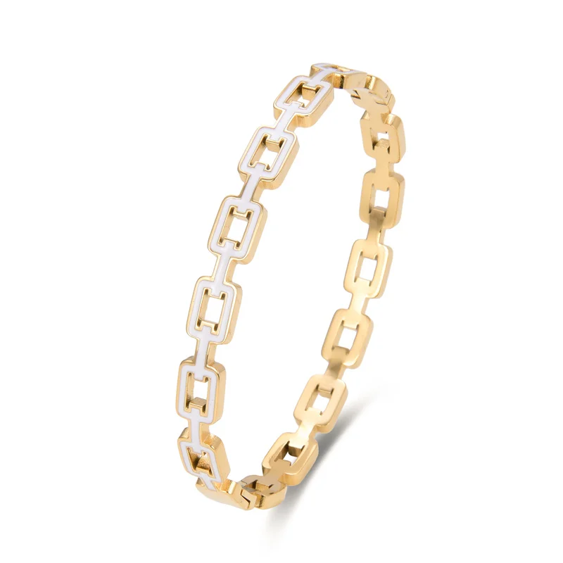 Лидер продаж позолоченные браслеты FYSARA 18 карат для подруг из нержавеющей стали