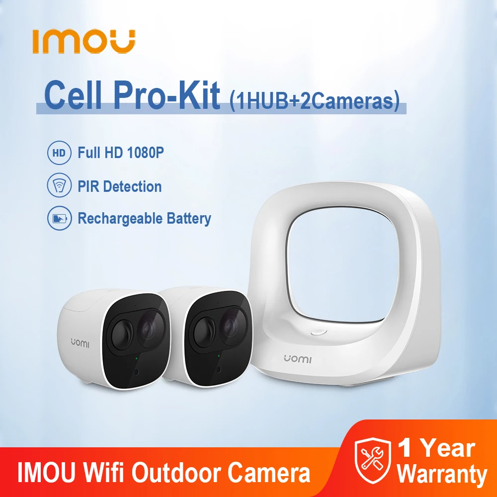 

Imou IP Camera 2MP Rechargeable Battery Camera 1080P Outdoor Weatherproof PIR Detection Wireless Security CCTV Wifi Camera