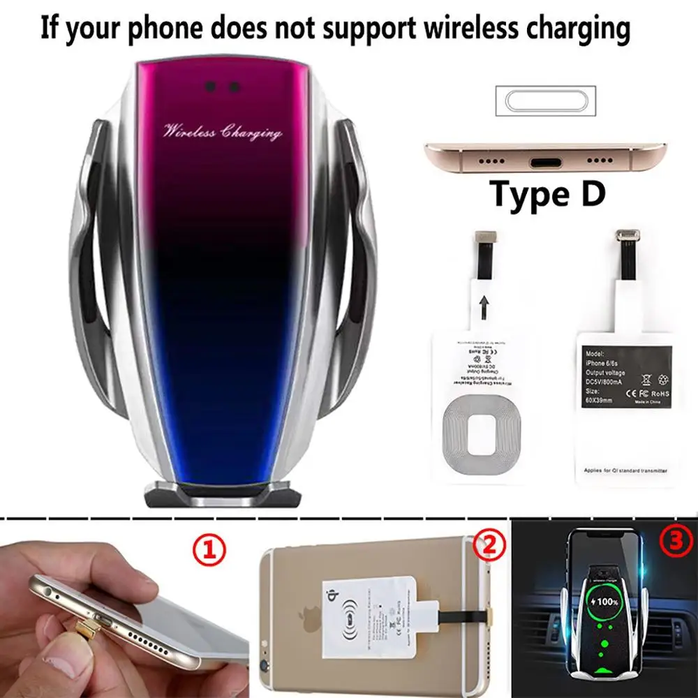 2020 CarAutoSpot New Automatic Clamping Car Phone Holder 10W Wireless Charger Fast Wirless Intelligent Infrared | Мобильные телефоны