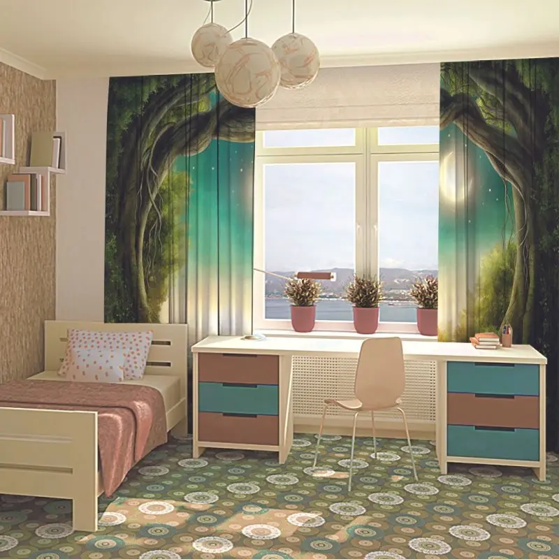 Занавеска Новая Луна звезды летнее небо отражение лунного света на море вид из