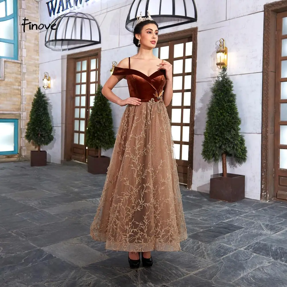 Finove Элегантные Выпускные платья 2020 Robe De Soiree Сексуальное Милое кружевное длинное