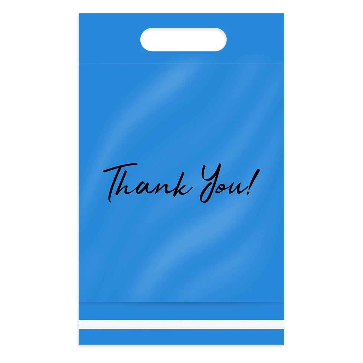 250 шт. голубые пластиковые пакеты для почтовых отправлений с принтом Thank You
