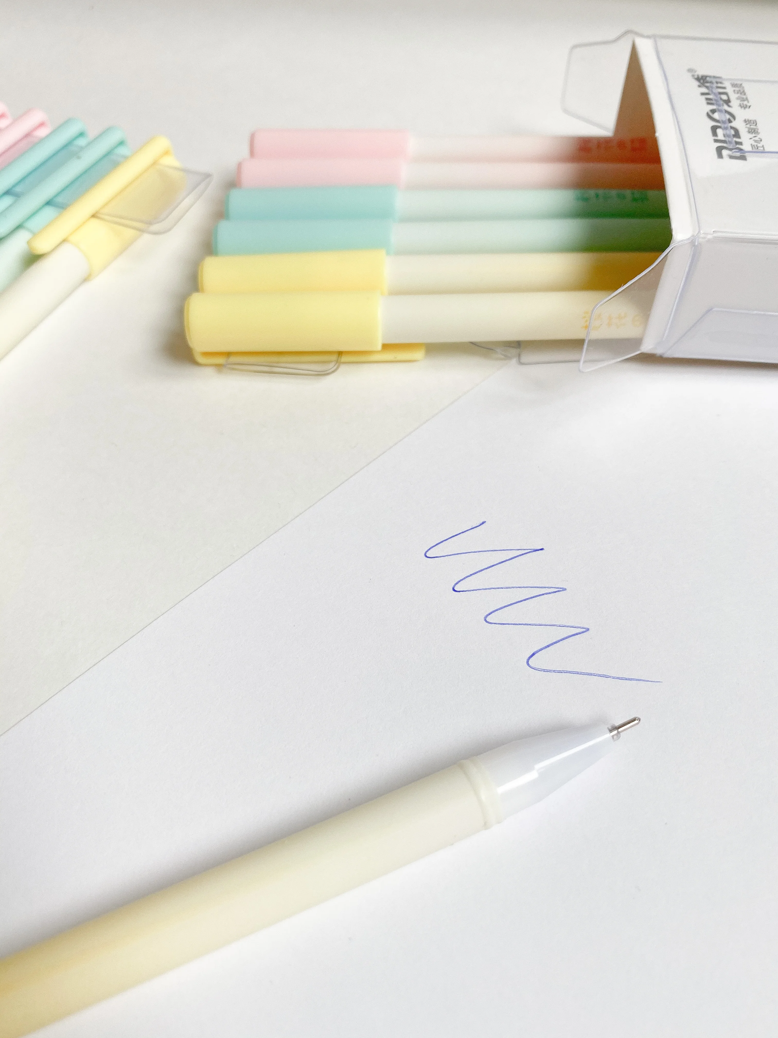 Набор ручек для школы и офиса набор тонких шариковых с рисунком кошек детей Синяя