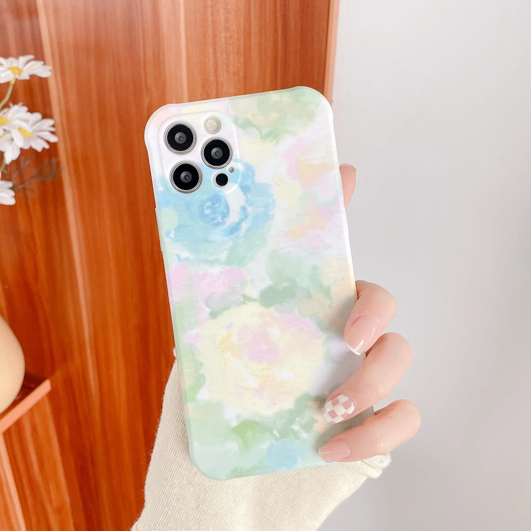 

Oil Painting Flower Design Flower Phone Case For iPhone 13 12 11 Pro Max Mini Protector Soft Cover For iphone X XS XR 7 8 Plus