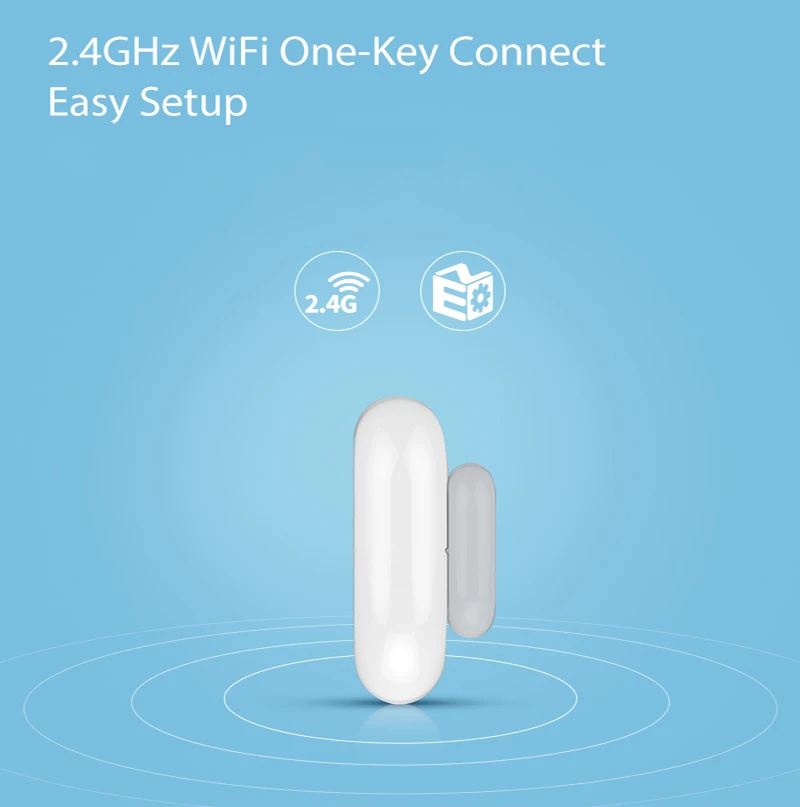 Умный WiFi датчик для двери Обнаружение открывания/Закрытые детекторы Поддержка