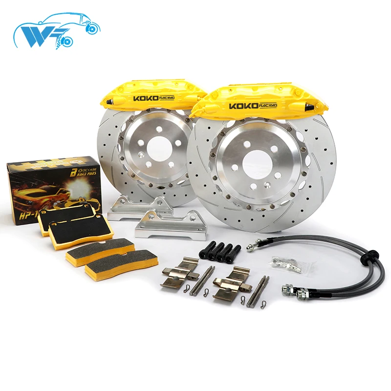 KOKO RACING красный тормозной суппорт 4 кастрюли с высокопроизводительным Тормозным