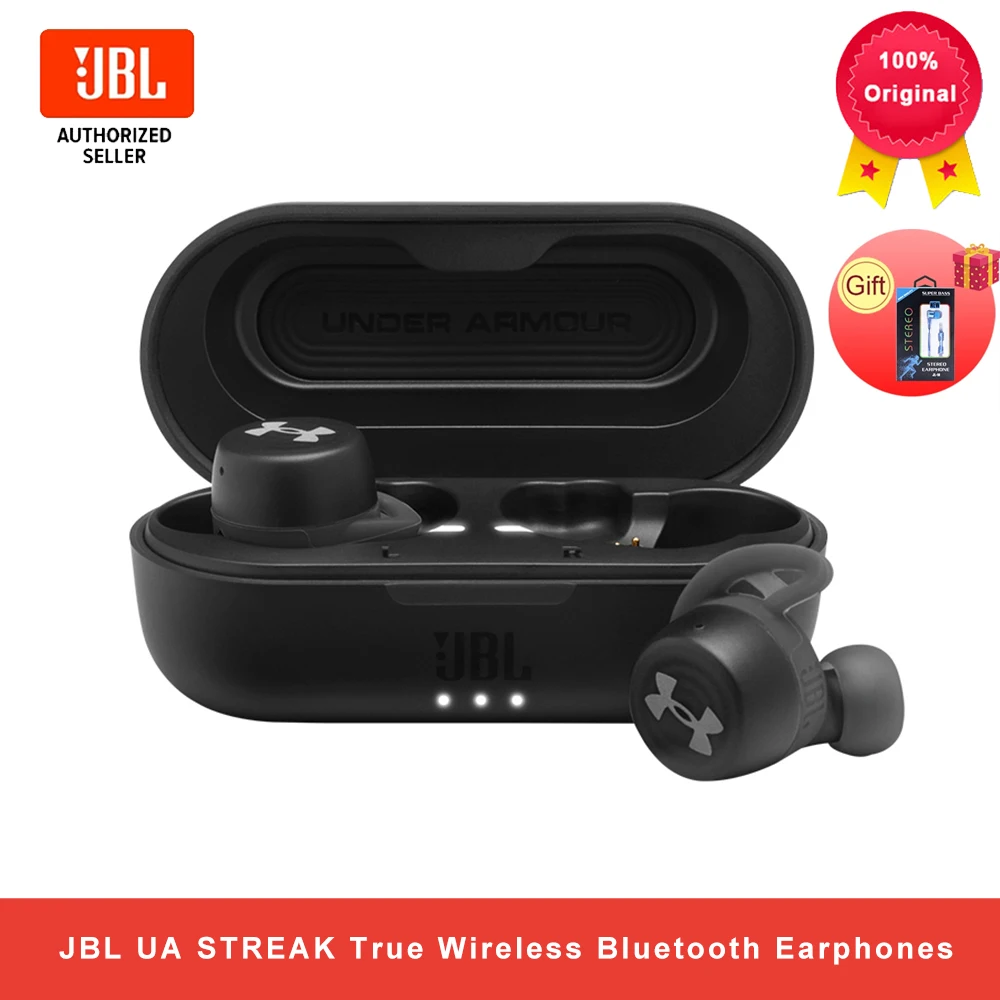 

JBL UA STREAK True Wireless Sports Bluetooth Earphones Under Armour Joint 100 Original In Ear Noise Cancelling Call Earplugs