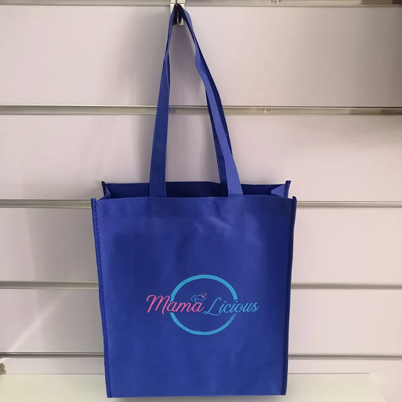 Оптовая продажа 500 шт./лот сумки для покупок из нетканого материала с логотипом на