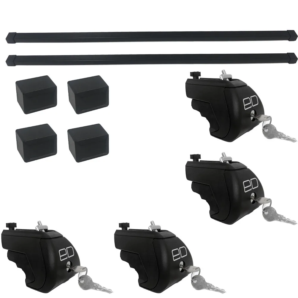 Багажник Евродеталь Сталь Black с замком на рейлинги автомобиля Suzuki Kei 1998-2000 |