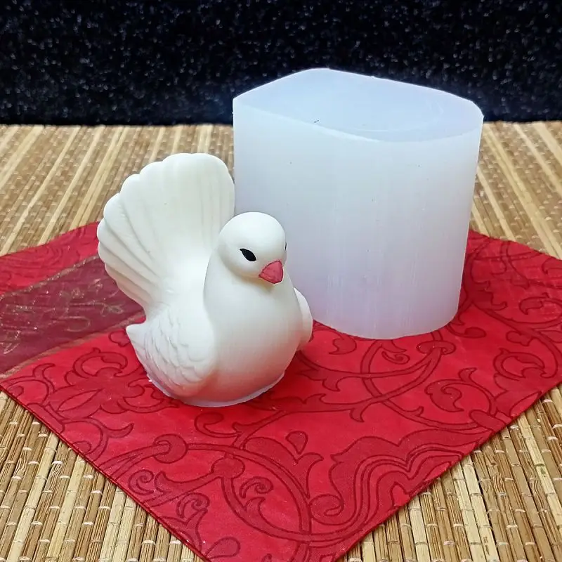 Силиконовая форма для шоколада карамели &quotБелая голубка&quot леденцов украшение