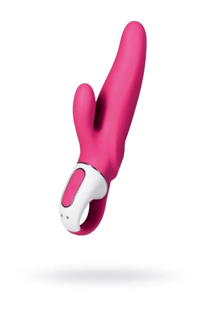 Ярко-розовый вибратор Satisfyer Vibes Mr. Rabbit с клиторальным отростком - 22 1 см. | Красота и