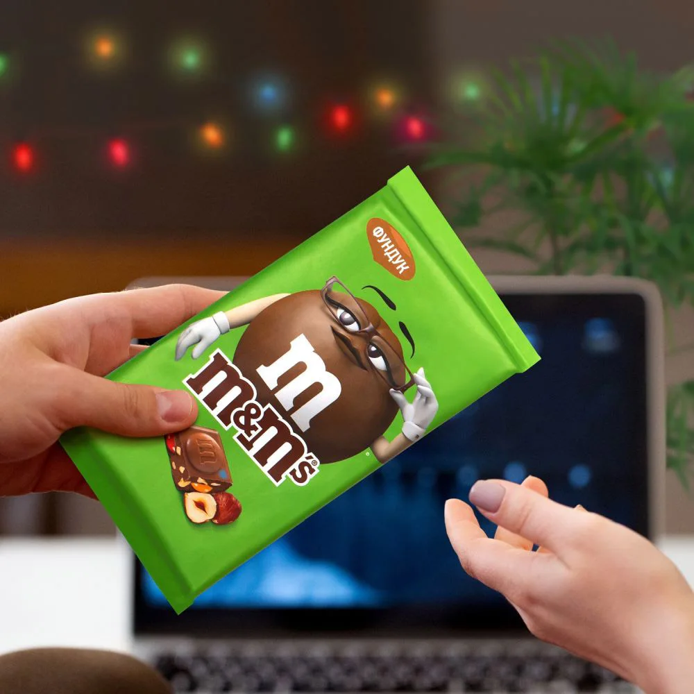 M&ampM's Шоколадная плитка c фундуком и драже  122г|Драже| |