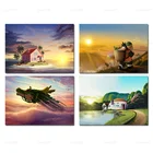 Драконий жемчуг Гоку капсулы 5 Corp масло фотокартина настенная иллюстрация Картина Декор для дома гостиной