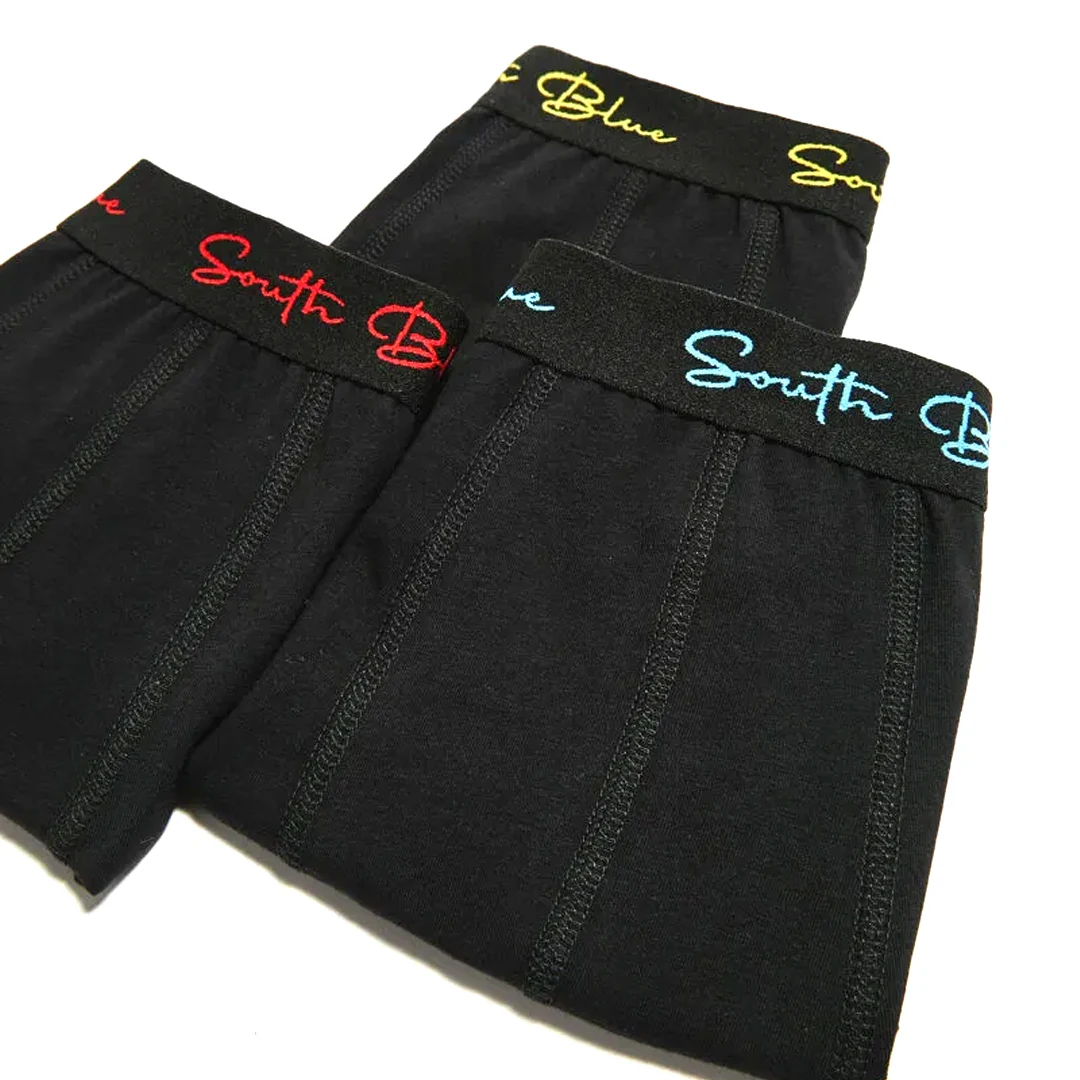 

Men Panties Standard Pattern Flexible Fabric Men's Boxer 3 Pieces