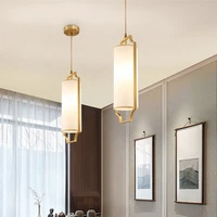 chinese style retro copper pendant light creative brass cloth dinner parlor resturant kitchen aisle hanging lamp fixtures