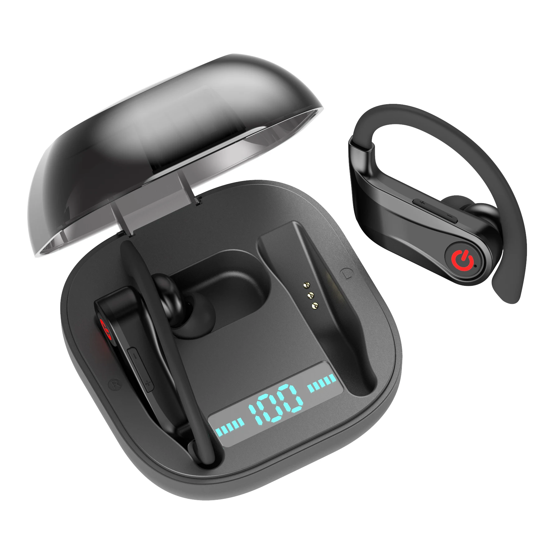 Черные PowerHBQ pro Q62 беспроводные наушники Bluetooth 5 0 стерео спортивные гарнитуры