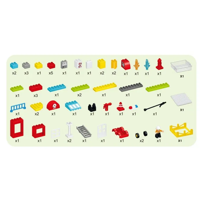 Конструктор Пожарная станция 2 варианта сборки 56 деталей |