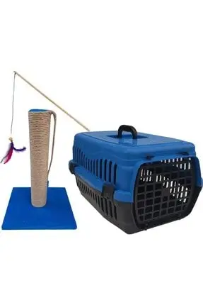 

3 In 1 Set Cat Carrier Bag Tree Climbing Frame And Interactive Toy Rod With Bell