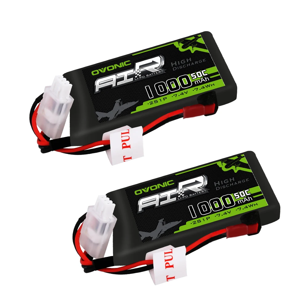 2 шт. Ovonic 1000 мАч 7 4 В 50C 2S Lipo аккумулятор с JST вилкой для радиоуправляемого