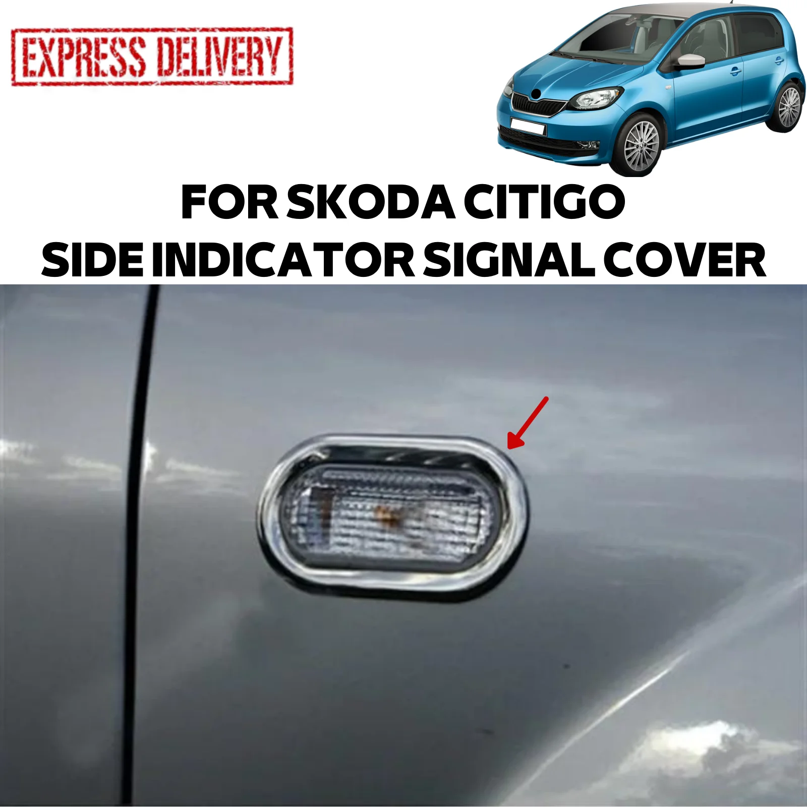 

Рамка сигнала для SKODA CITIGO HB 5D/3D 2011, 2 шт., хромированная головка из нержавеющей стали, аксессуар светильник освещения