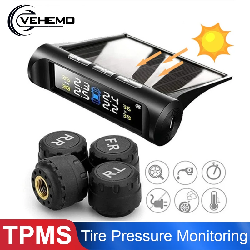 Система автомобильной Сигнализации s TPMS датчик давления в шинах солнечная