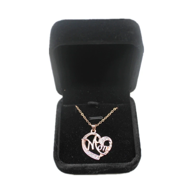 Модное ожерелье с подвеской в форме сердца надписью для мамы подарок на день