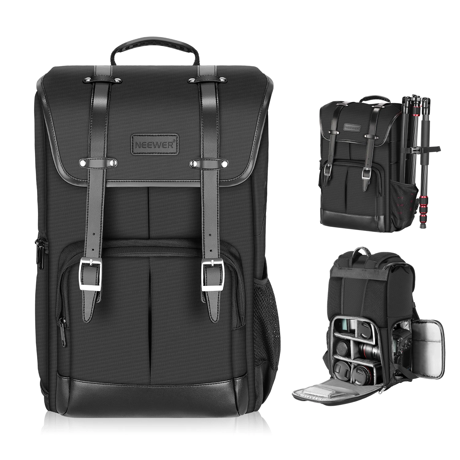 

Neewer Black Camera Backpack, Waterproof Camera Case Photography Backpack with Rain Cover for DSLR Camera, Lens & Accessories