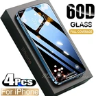 4 шт., Защитное стекло для iphone 12 XR XS X 13 11 Pro Max