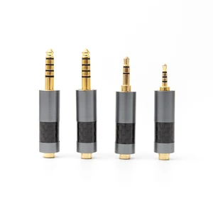 kbear audio hifi headphone adapter with gold plated stereo and balanced silver crystal copper internal earphone earbuds plug iem free global shipping