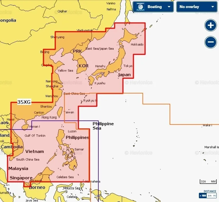 Navionics Plus 35XG Японское море 8Gb | Спорт и развлечения