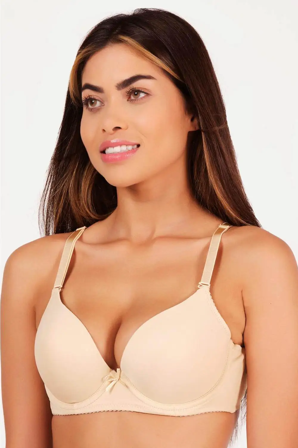 Women's 6 pieces Strand Hollow Bra Solid Color Suspender Adjustable 3 Hooks Everyday Wearable No traces