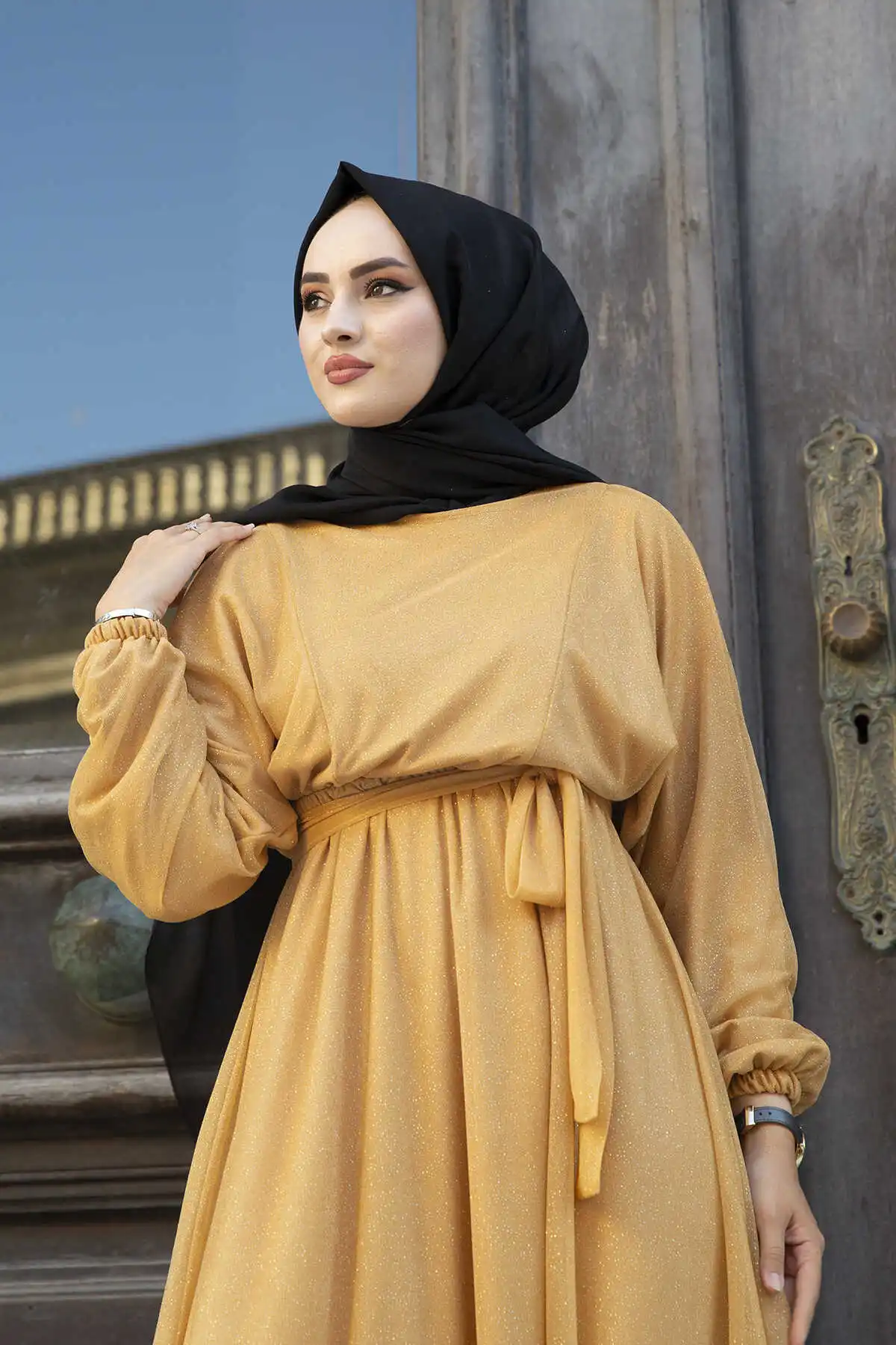 Серебристая Исламская одежда вечерняя абайя Дубай индейка мусульманская Мода